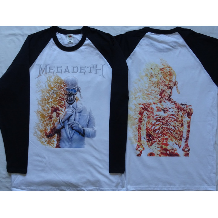 Megadeth Last Album Flame Vic Official Baseball Longsleeve T-Shirt Free Shipping 