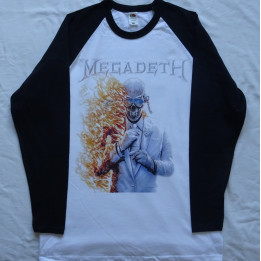 Megadeth Last Album Flame Vic Official Baseball Longsleeve T-Shirt Free Shipping 