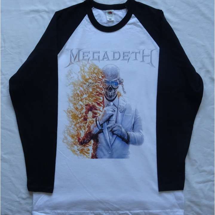 Megadeth Last Album Flame Vic Official Baseball Longsleeve T-Shirt Free Shipping 