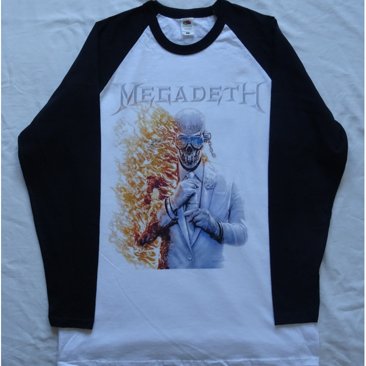 Megadeth Last Album Flame Vic Official Baseball Longsleeve T-Shirt Free Shipping 