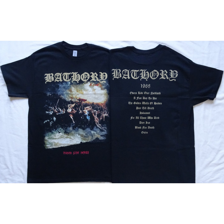 Bathory Blood Fire Death Official T-Shirt Quorthon Seth Legend of Black Metal 