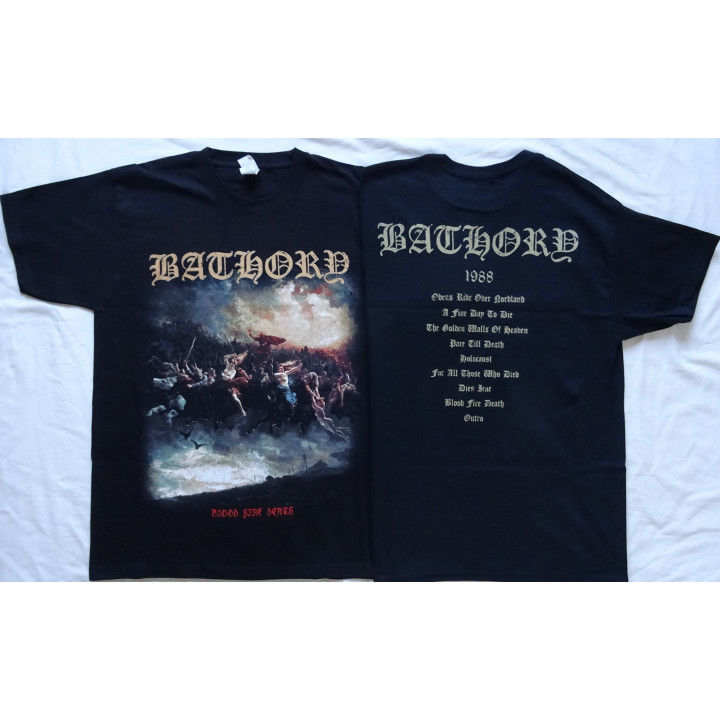 Bathory Blood Fire Death Official T-Shirt Quorthon Seth Legend of Black Metal 