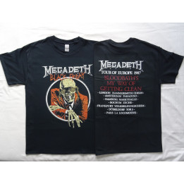 Megadeth Europe Tour 1987 Peace Sells... But Who’s Buying? Official T-Shirt Megadeth Black Friday FREE SHIPPING 