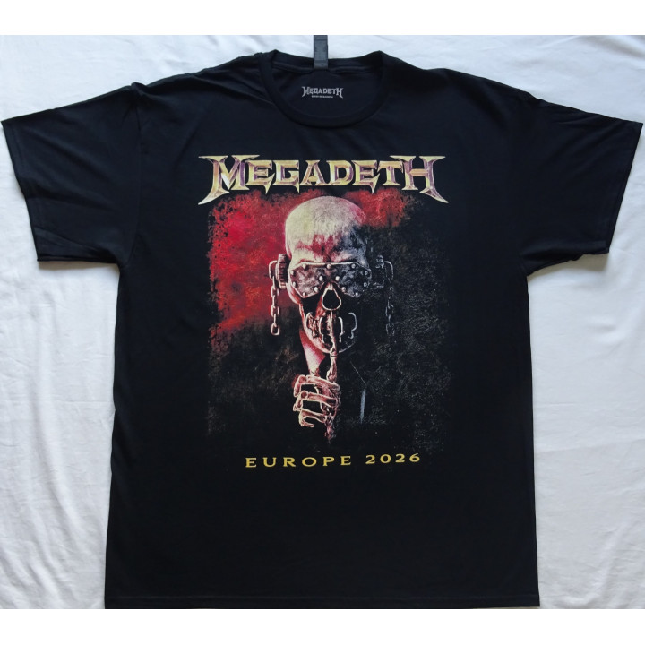 Megadeth Europe Tour 2026 Official T-Shirt Free Shipping Kostenloser Versand