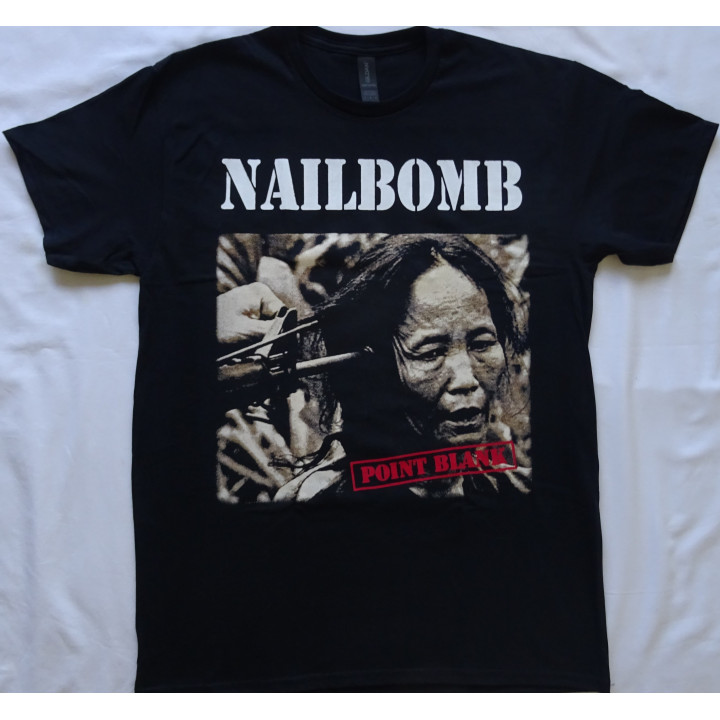 Nailbomb Point Blank Free Shipping Official T-Shirt Kostenloser Versand Sepultura Cavalera Conspiracy, Soulfly Thrash Industrial