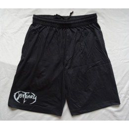 Obituary Black Shorts with White Obituary Logo Size M Imported from the U.S.A. Florida Death Metal