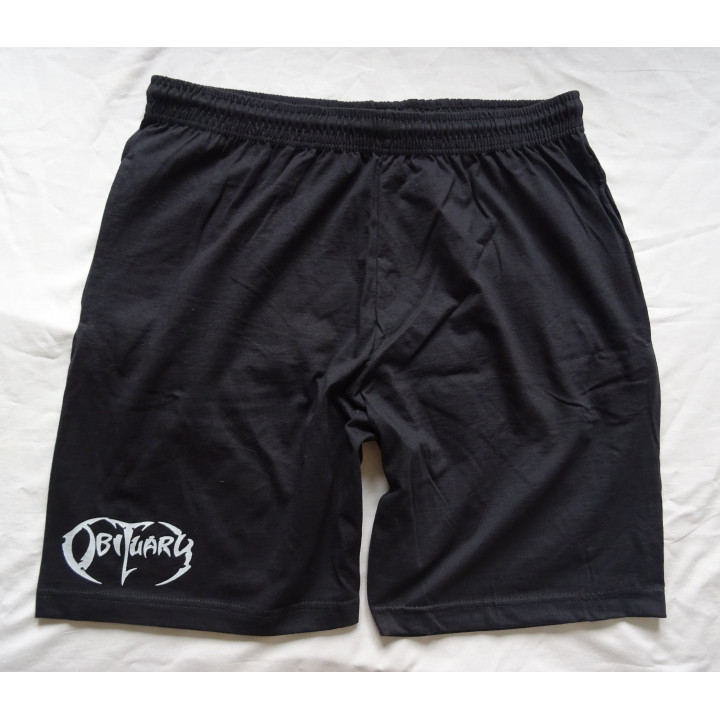 Obituary Black Shorts with White Obituary Logo Size XL Imported from the U.S.A. Florida Death Metal