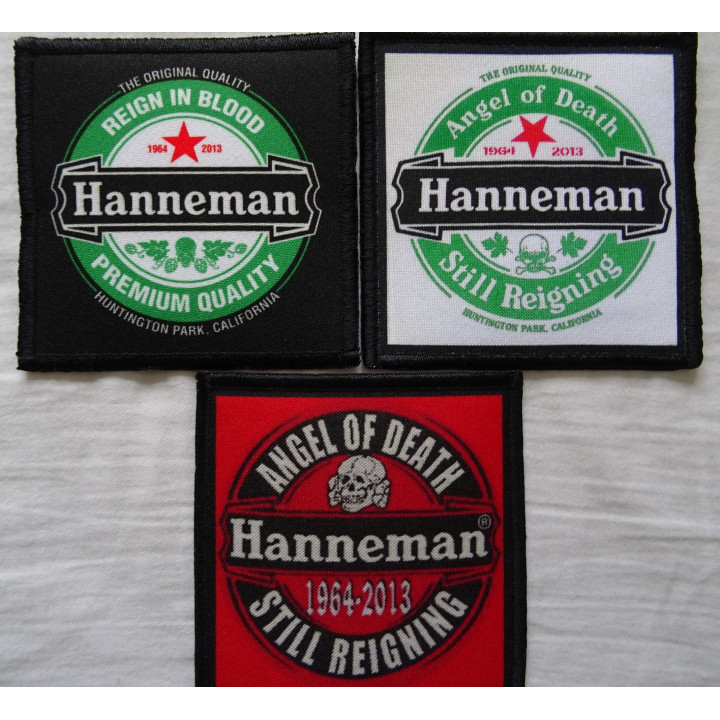 HANNEMAN SET of three patch ! 8,66€ ANGEL OF DEATH STILL REIGNING 1964 - 2013 TRIBUTE PATCH SLAYER 