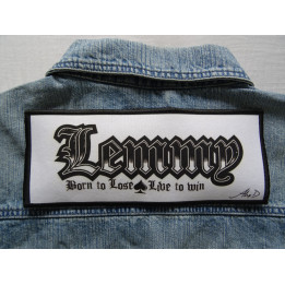 Motörhead Patch Lemmy Born to Lose Live to Win Rock 'n' Roll Hard Rock Heavy Metal Patch Backpatch Rückenaufnäher Aufnäher