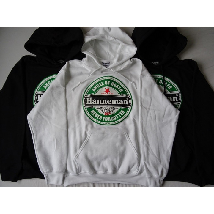 Slayer Angel of Death Jeff Hanneman 1964 - 2013 Never Forgotten Huntington Park California White Hoodie Gildan Men DryBlend™