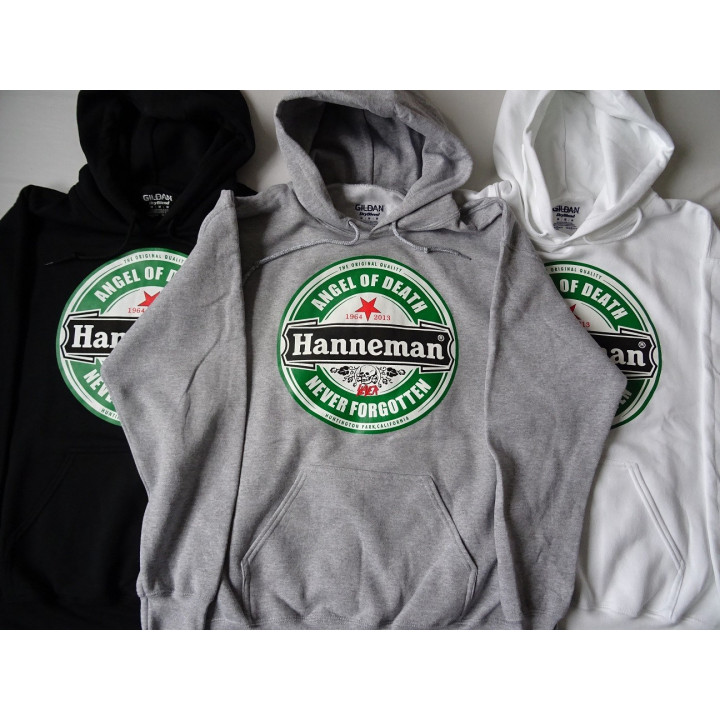 Slayer Angel of Death Jeff Hanneman 1964 - 2013 Never Forgotten Huntington Park California Grey Hoodie Gildan Men DryBlend™