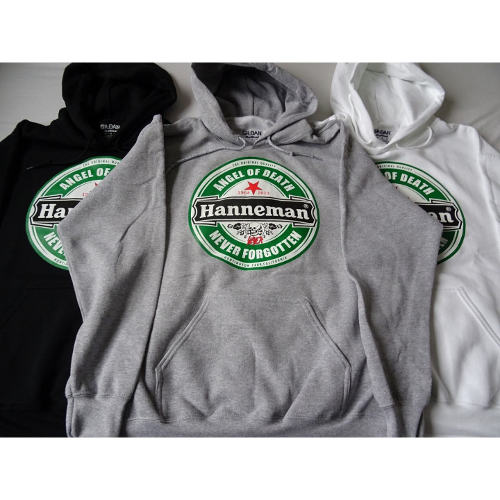 Slayer Angel of Death Jeff Hanneman 1964 - 2013 Never Forgotten Huntington Park California Grey Hoodie Gildan Men DryBlend™