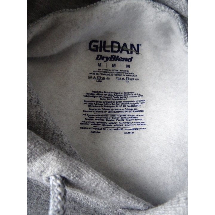 Slayer Angel of Death Jeff Hanneman 1964 - 2013 Never Forgotten Huntington Park California Grey Hoodie Gildan Men DryBlend™