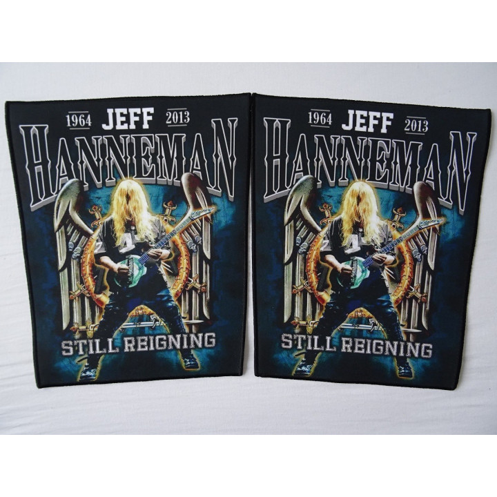 Slayer Jeff Hanneman Still Reigning Tribute Backpatch Giant Backpatch Rückenaufnäher Aufnäher Reign In Blood