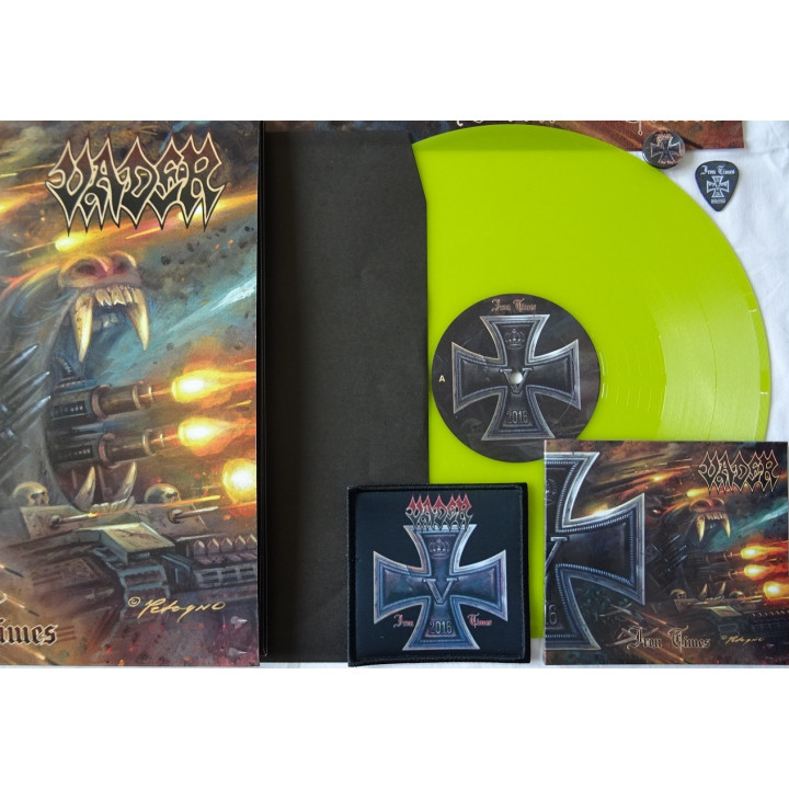 Vader Iron Times Special Edition Set Strict Limited Green LP+CD+TAPE+Poster+Patch+Badge+Guitar Picks