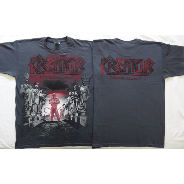 Kreator Terrible Certainty Official Steel T-Shirt All Print Old German Teutonic Thrash Metal