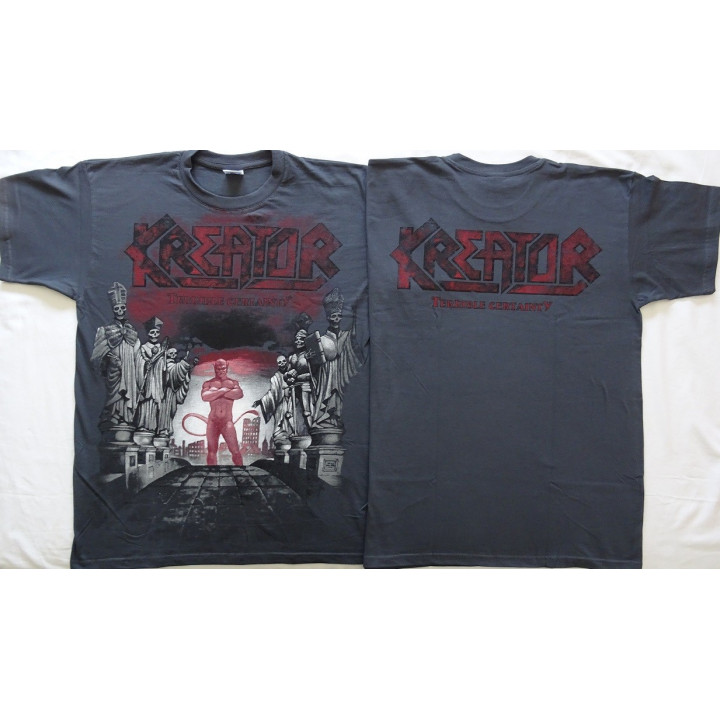 Kreator Terrible Certainty Official Steel T-Shirt All Print Old German Teutonic Thrash Metal