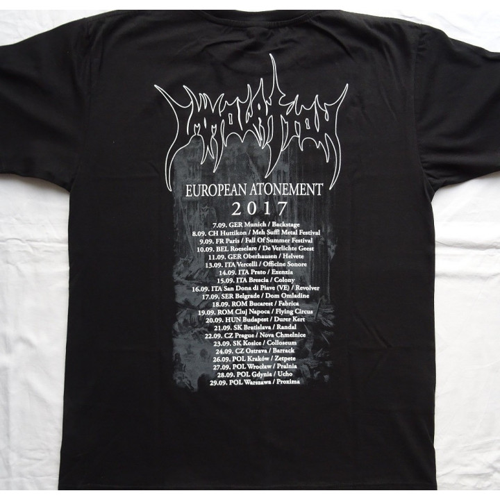 IMMOLATION Atonement EUROPEAN TOUR 2017 OFFICIAL T-SHIRT 
