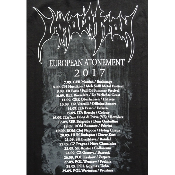 Immolation Atonement European Tour 2017 Hoodie Kapuzenjacke Death Metal All Size Alle Größe