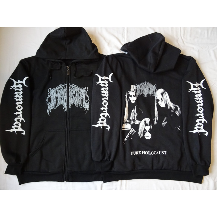 IMMORTAL Pure Holocaust TRUE NORWEGIAN BLACK METAL ZIPPER HOODIE OFFICIAL