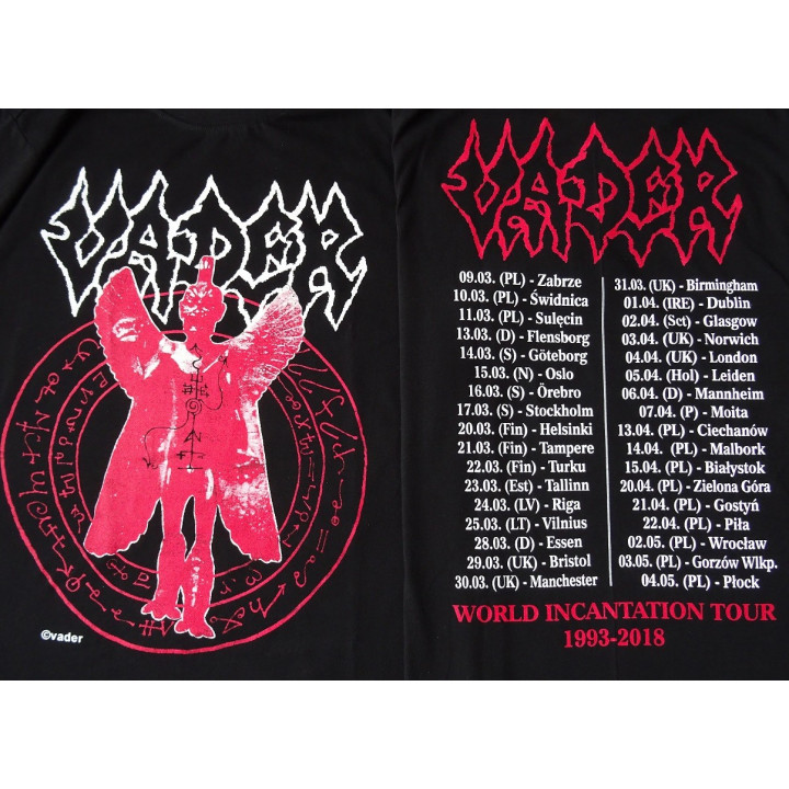 VADER World Incantation Tour 1993-2018 The Ultimate Incantation Official repress of 1993 version 25 Years Anniversary Tour