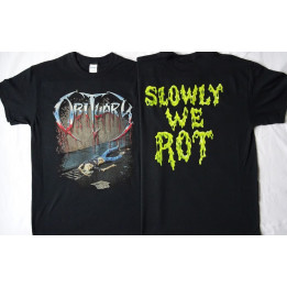 Obituary Slowly We Rot Free Shipping Official T-Shirt Florida Death Metal Classic From the Death Metal