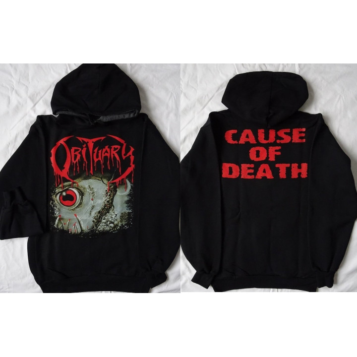 Obituary Cause of Death Hoodie Kapuzenjacke Hooded Sweatshirt Hoody All Size Alle Größe Death Metal