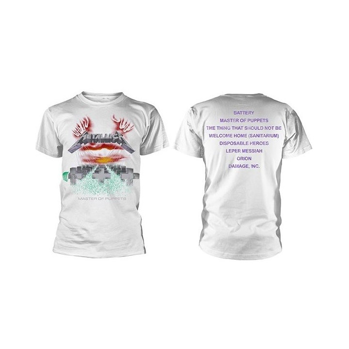 METALLICA Official Master of Puppets White Official T-Shirt