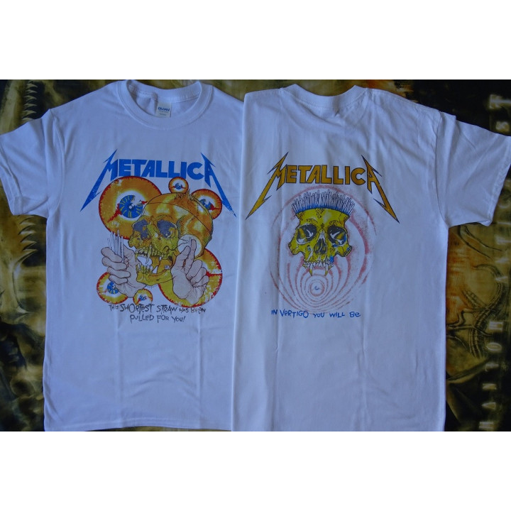 Metallica Shortest Straw ... And Justice For All Official Original T-Shirt Classic Thrash Metal
