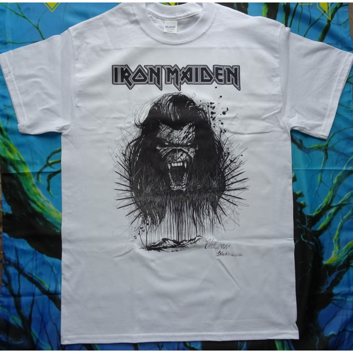 IRON MAIDEN Official Black Ink Clansman White Black Ink Collection 