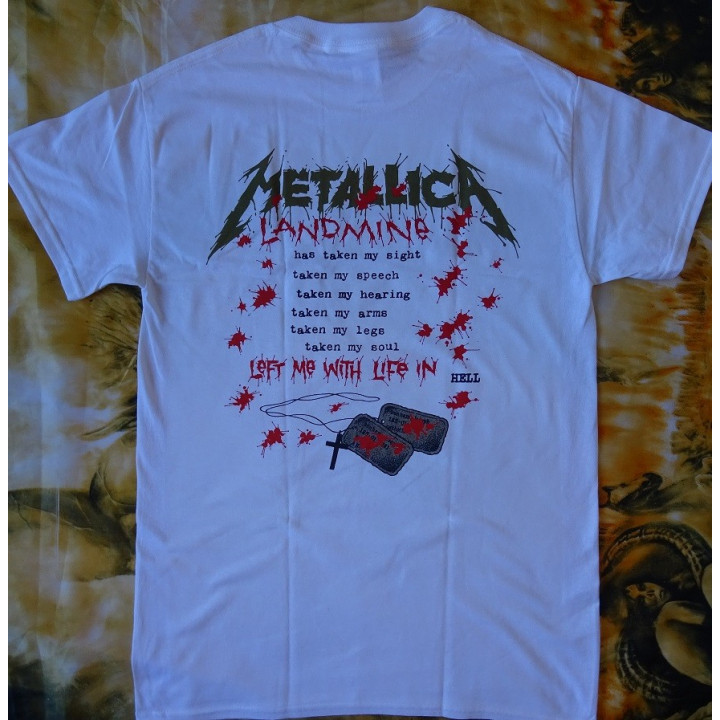 Metallica One Landmine ... And Justice For All Official Original T-Shirt Classic Thrash Metal