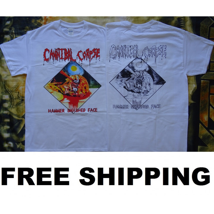 Cannibal Corpse Hammer Smashed Face Official T-Shirt Brutal Death Metal Classic Free Shipping ! 