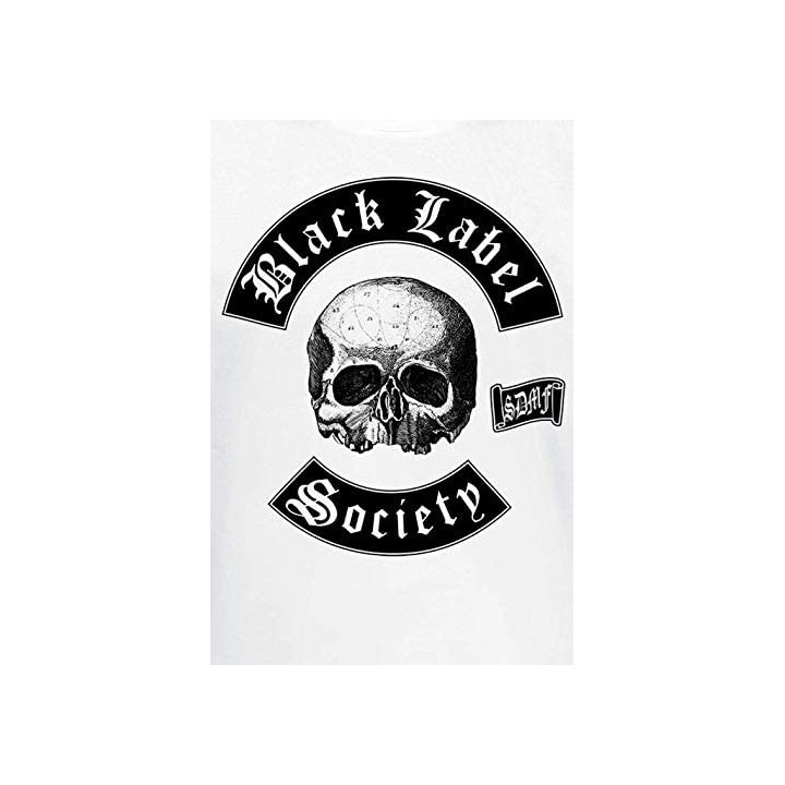 Black Label Society Skull Logo Official T-Shirt White Weiß Free Shipping