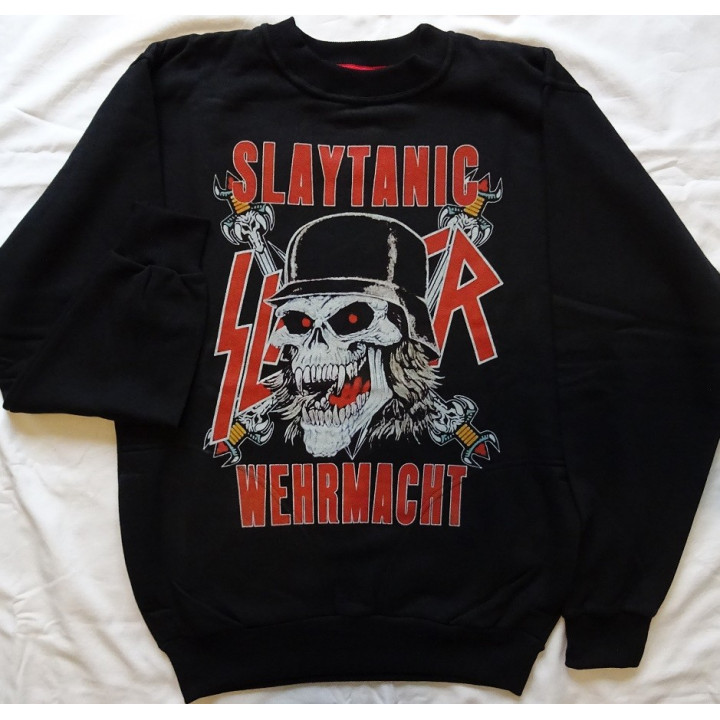 Slayer Slaytanic Wehrmacht Thrash Metal 1988 Angel of Death Regin in Blood South of Heaven Sweatshirt Without a Hood ohne Kapuze
