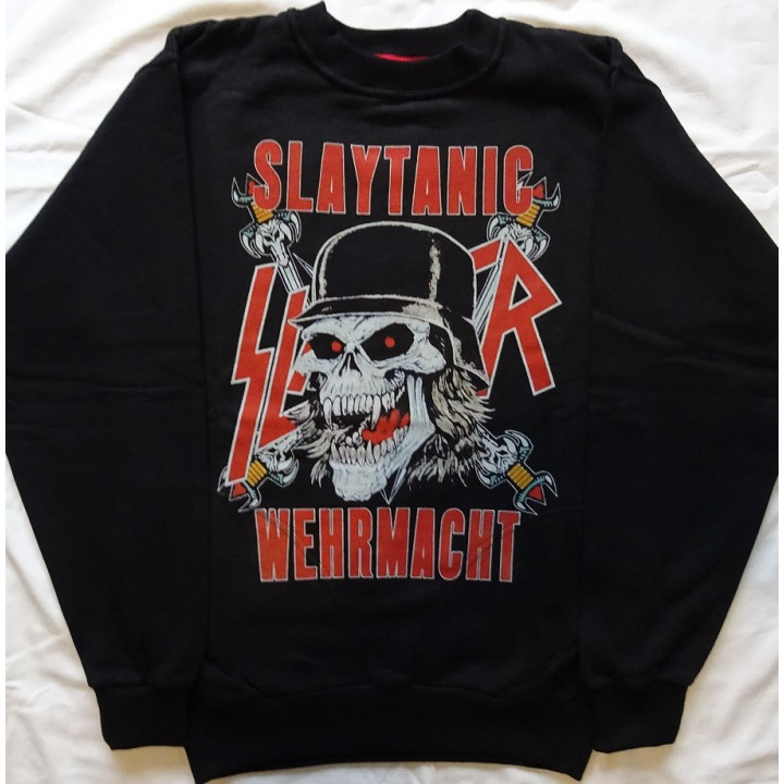 Slayer Slaytanic Wehrmacht Thrash Metal 1988 Angel of Death Regin in Blood South of Heaven Sweatshirt Without a Hood ohne Kapuze