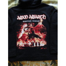 AMON AMARTH SURTUR RISING ORIGINAL OFFICIAL ZIPPER HOODIE GIRLS WOMEN 
