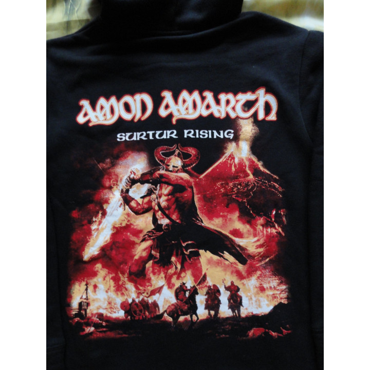 AMON AMARTH SURTUR RISING ORIGINAL OFFICIAL ZIPPER HOODIE GIRLS WOMEN 