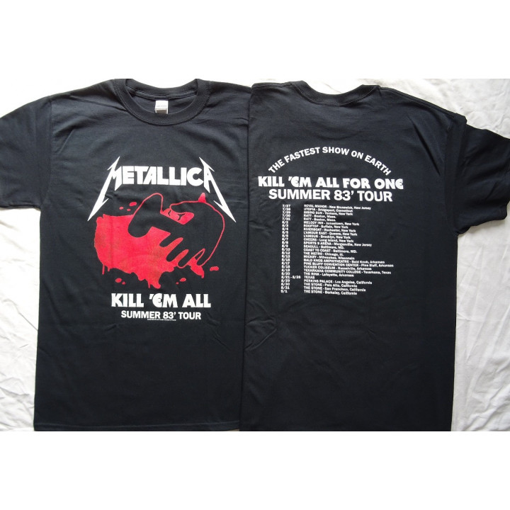 Metallica KillEmAll Tour 1983 Official Licensed T-Shirt Free Shipping