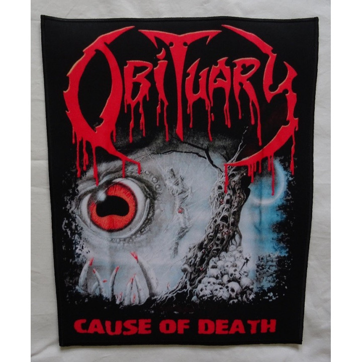 OBITUARY Cause of Death Death Metal Backpatch Giant Back Patch Rückenaufnäher Aufnäher