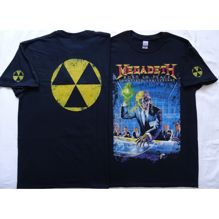 Megadeth Rust in Peace 20th Anniversary 1990 - 2010 Official T-Shirt Twentieth Anniversary Rust in Peace Radioactive  