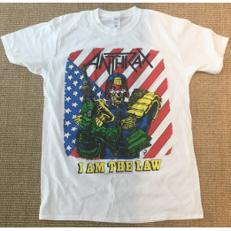 Anthrax I Am The Law Official Original T-Shirt Among the Living Thrash Metal The Big Four 