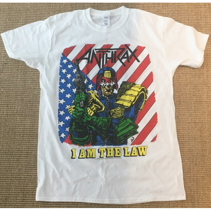 Anthrax I Am The Law Official Original T-Shirt Among the Living Thrash Metal The Big Four 