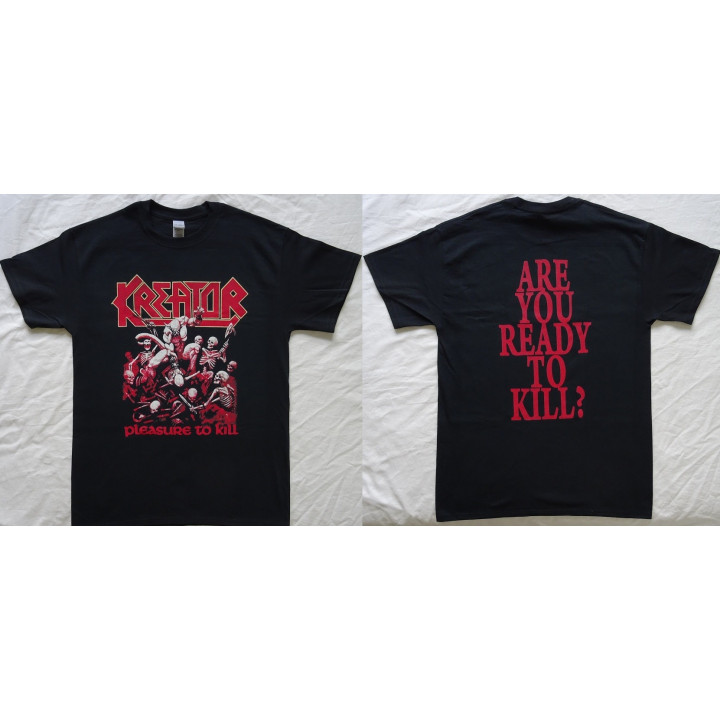 Kreator Pleasure to Kill Official Original T-Shirt Are You Ready To Kill ? Thrash Metal Cult Album