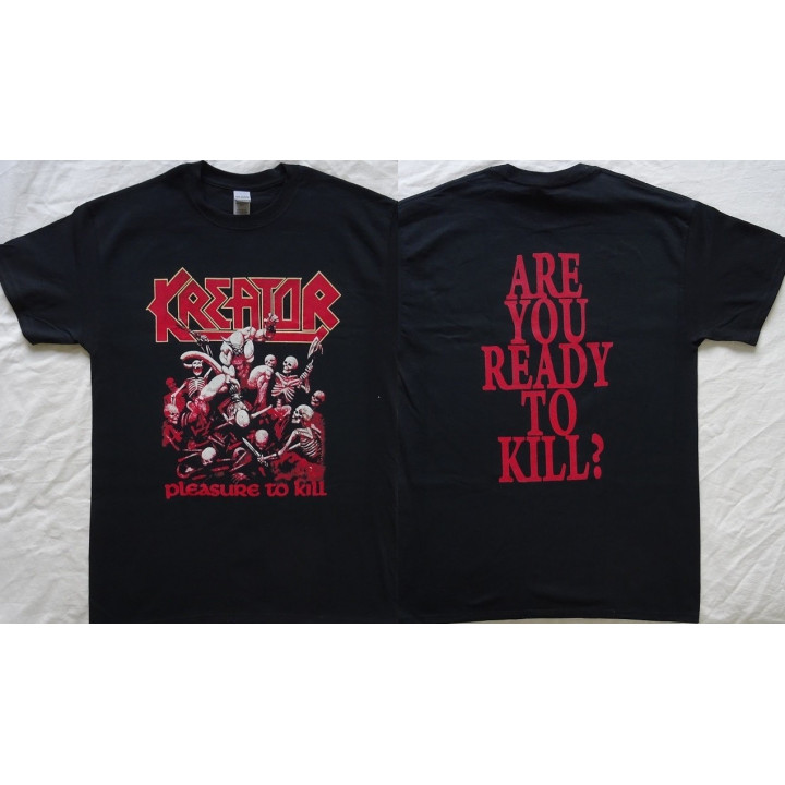 Kreator Pleasure to Kill Official Original T-Shirt Are You Ready To Kill ? Thrash Metal Cult Album