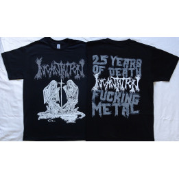 Incantation Deliverance of Horrific Prophecies Official T-Shirt Official Merchandise 25 Years Of Death Fucking Metal