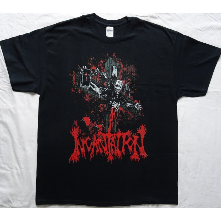Incantation Dirges Of Elysium Emaciated Holy Figure Official T-Shirt Death Fucking Metal