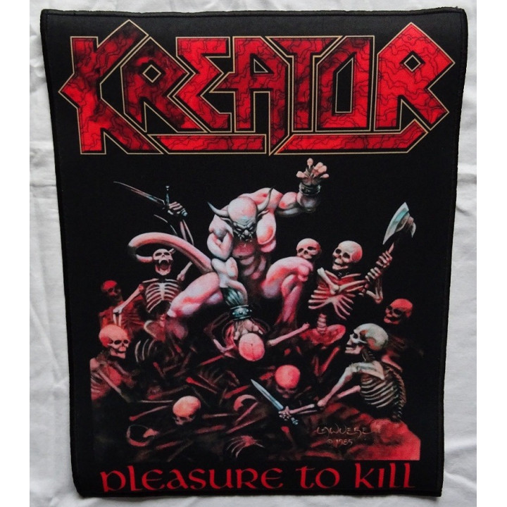 Kreator Pleasure To Kill Old Skull Thrash Metal Back Patch Giant Back Patch Rückenaufnäher Aufnäher