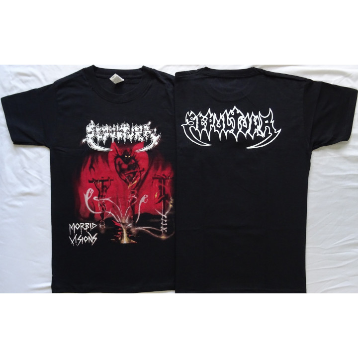Sepultura Morbid Visions Old Skull 1986 Official Merchandise T-Shirt Thrash Death Metal 
