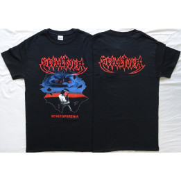Sepultura Schizophrenia Old Skull 1987 Official Merchandise T-Shirt Thrash Death Metal 