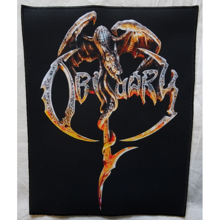 Obituary Logo Florida Death Metal Backpatch Giant Back Patch Rückenaufnäher Aufnäher
